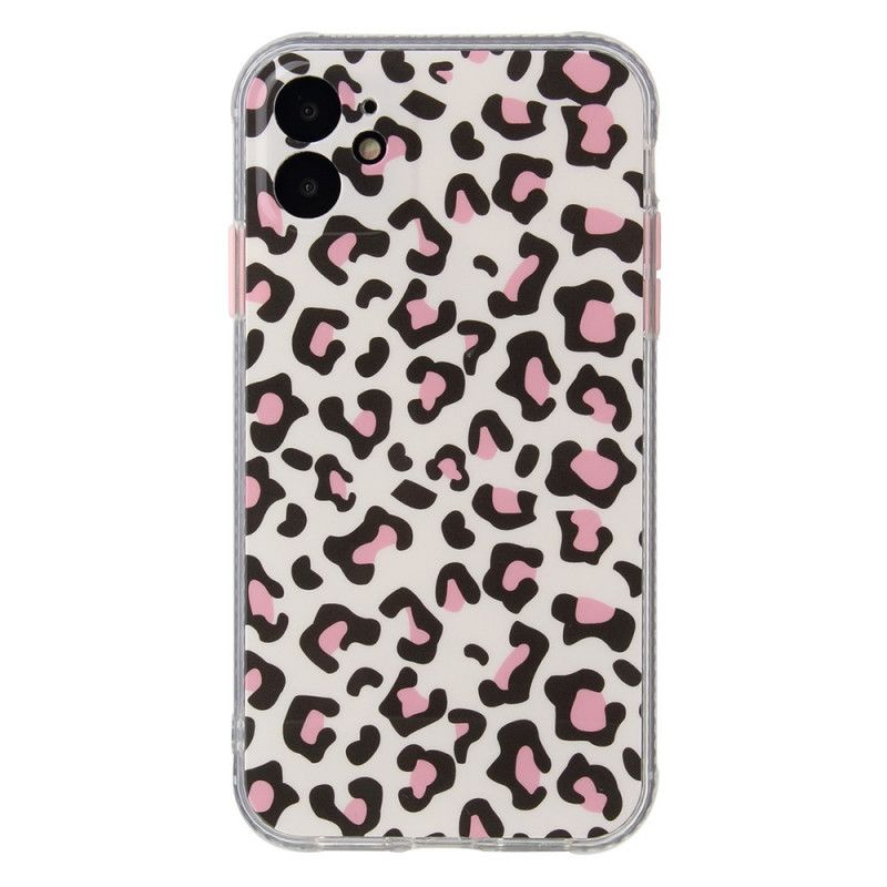 Deksel iPhone 11 Magenta Leopardstil