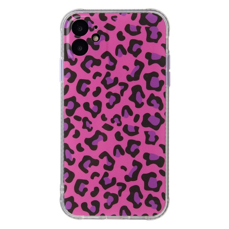 Deksel iPhone 11 Magenta Leopardstil