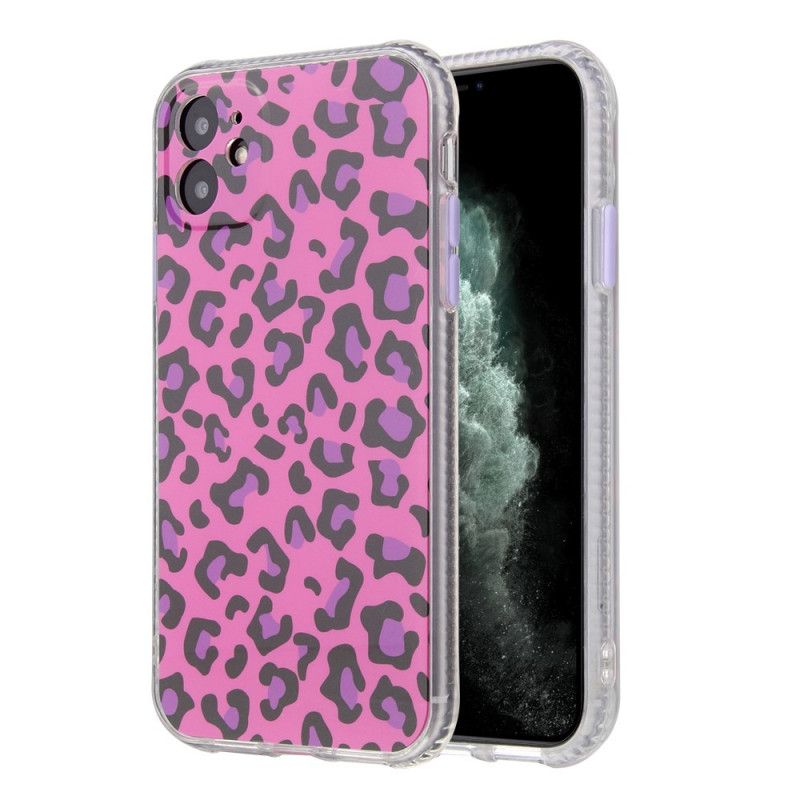 Deksel iPhone 11 Magenta Leopardstil