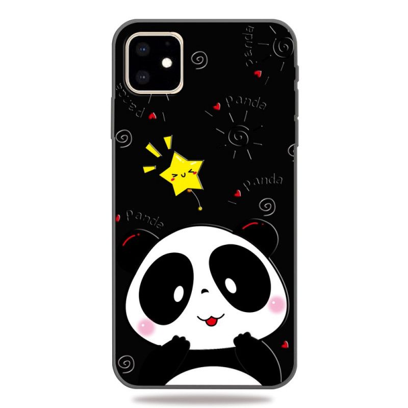 Deksel iPhone 11 Mobildeksel Panda-Stjerne