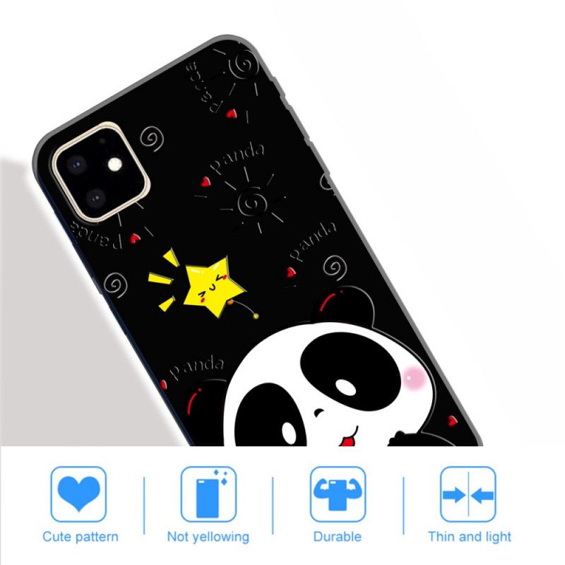 Deksel iPhone 11 Mobildeksel Panda-Stjerne