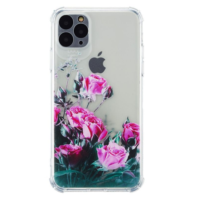 Deksel iPhone 11 Mobildeksel Silikonblomster