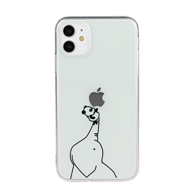 Deksel iPhone 11 Panda Og Elefant Logo Spill Anti-fall