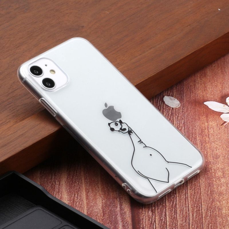 Deksel iPhone 11 Panda Og Elefant Logo Spill Anti-fall