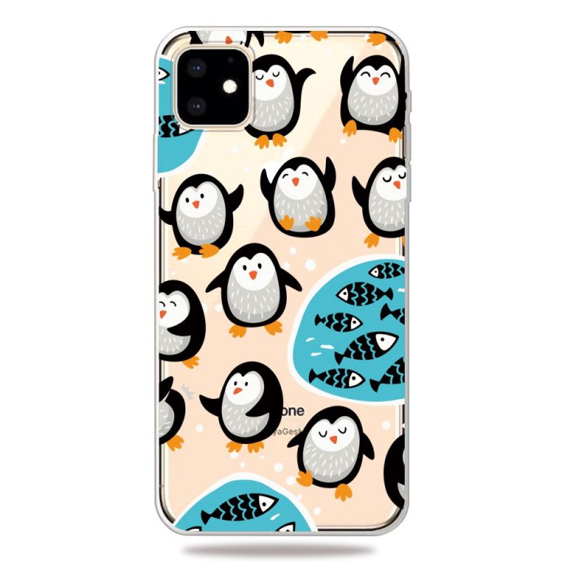 Deksel iPhone 11 Pingviner Og Fisk Beskyttelse