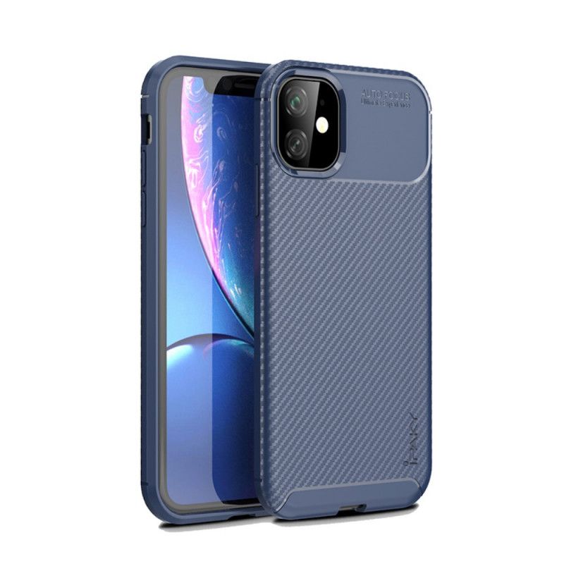 Deksel iPhone 11 Svart Ipaky Karbonfiber Anti-fall