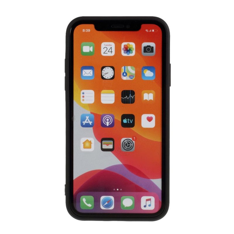 Deksel iPhone 11 Svart Ren Fargematte Silikon