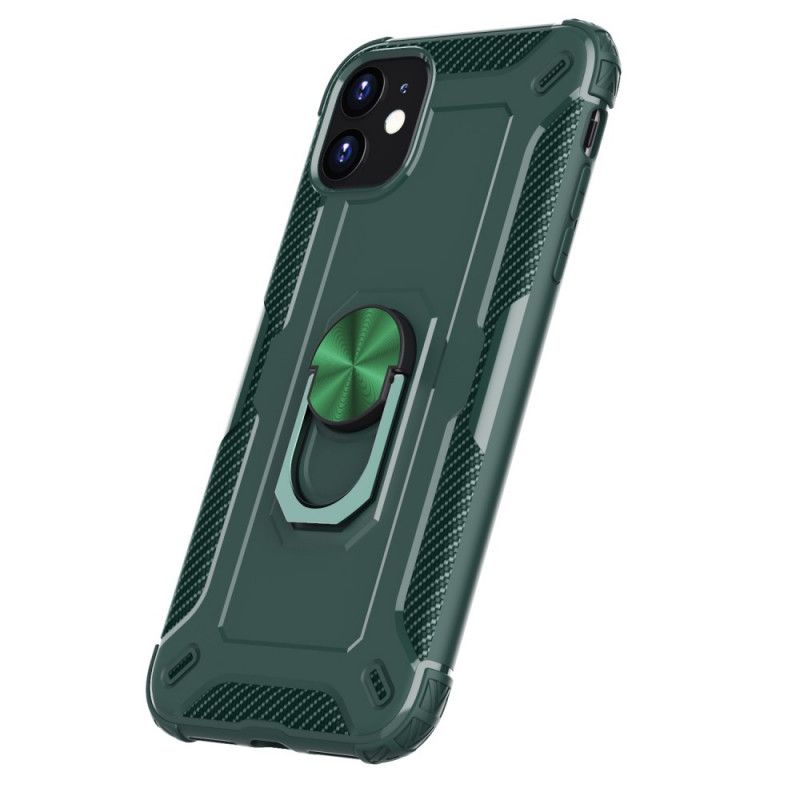 Deksel iPhone 11 Svart Silikonringholder Anti-fall