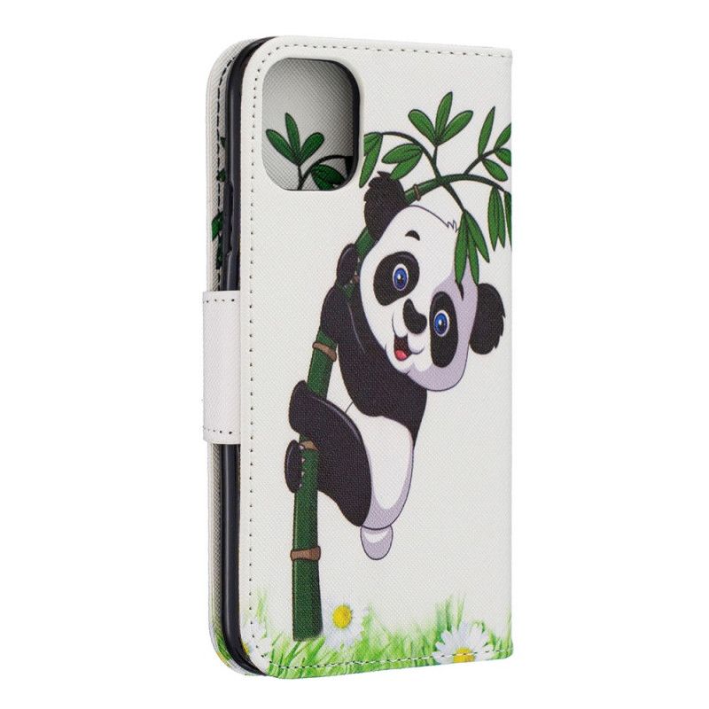 Folio Deksel for iPhone 11 Panda På Bambus