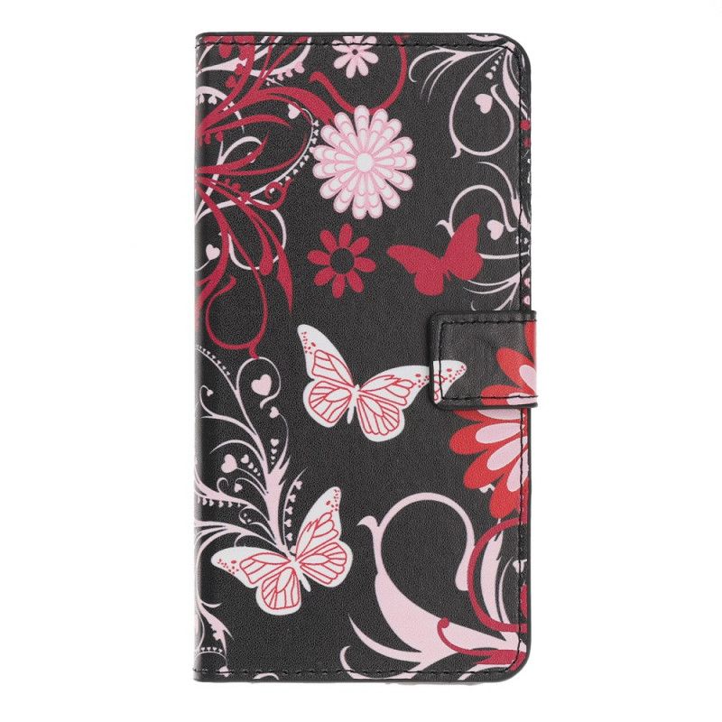 Folio Deksel for iPhone 11 Svart Demente Sommerfugler