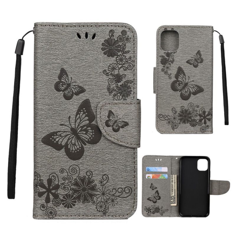 Folio Deksel for iPhone 11 Svart Fantastiske Tanga Sommerfugler