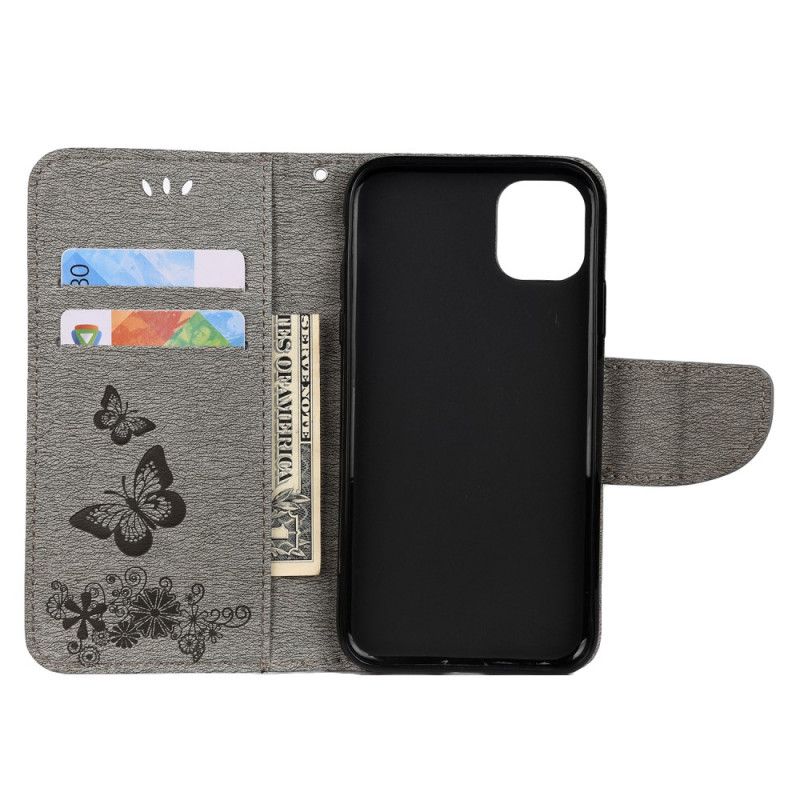 Folio Deksel for iPhone 11 Svart Fantastiske Tanga Sommerfugler