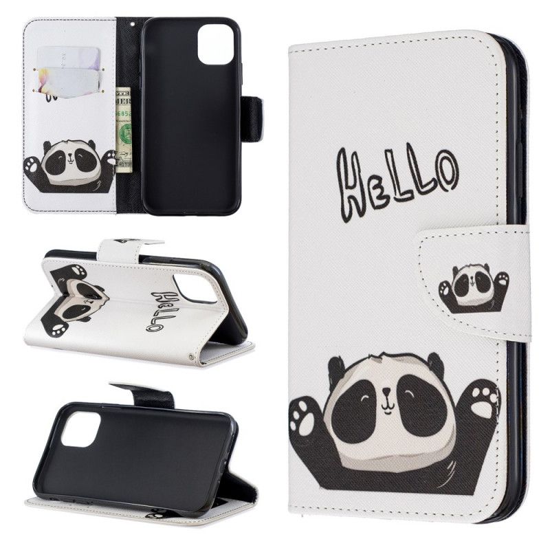 Folio Deksel iPhone 11 Hei Panda Anti-fall