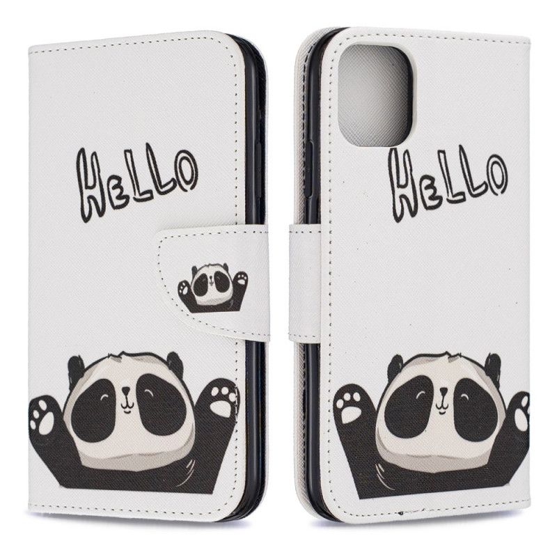 Folio Deksel iPhone 11 Hei Panda Anti-fall