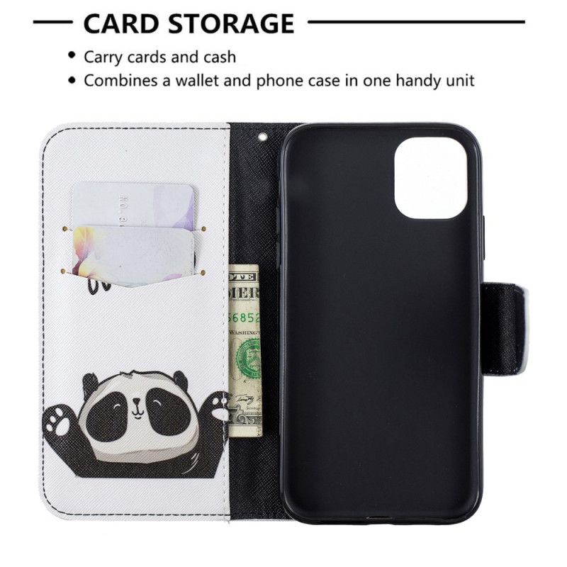 Folio Deksel iPhone 11 Hei Panda Anti-fall