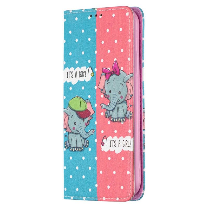 Folio Deksel iPhone 11 Mobildeksel Baby Elefanter