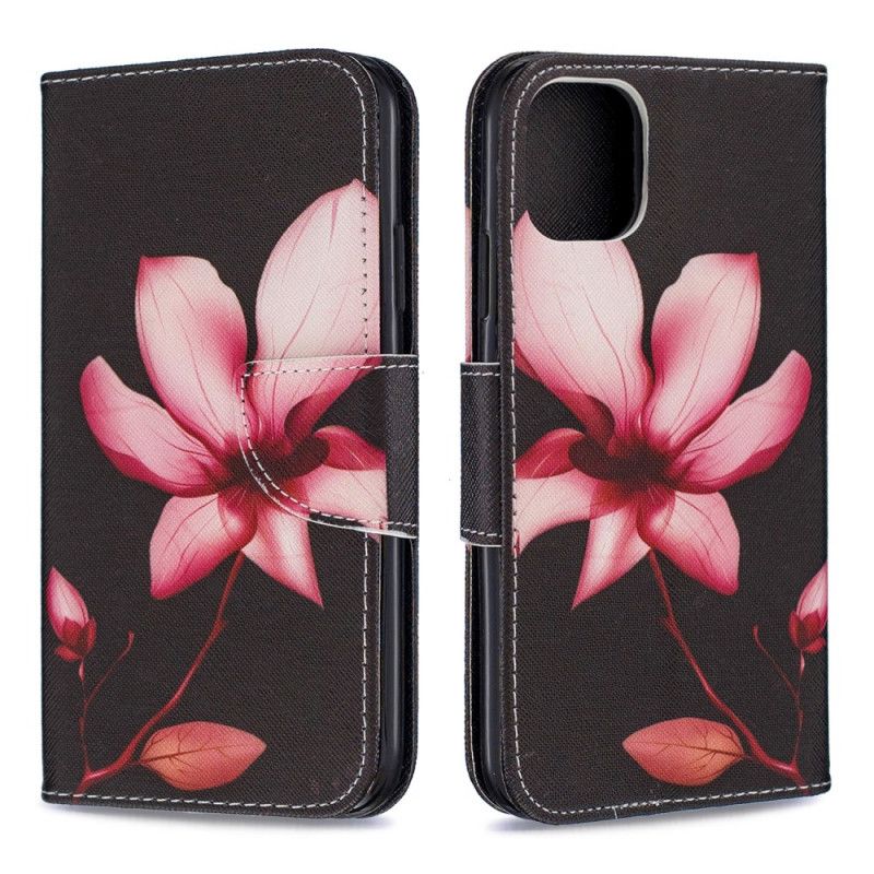 Folio Deksel iPhone 11 Rosa Blomst