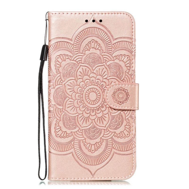 Folio Deksel iPhone 11 Svart Hel Mandala Med Tanga