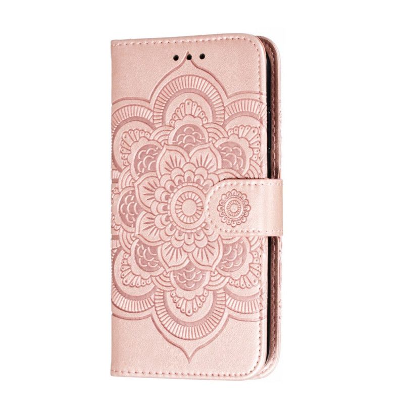 Folio Deksel iPhone 11 Svart Hel Mandala Med Tanga