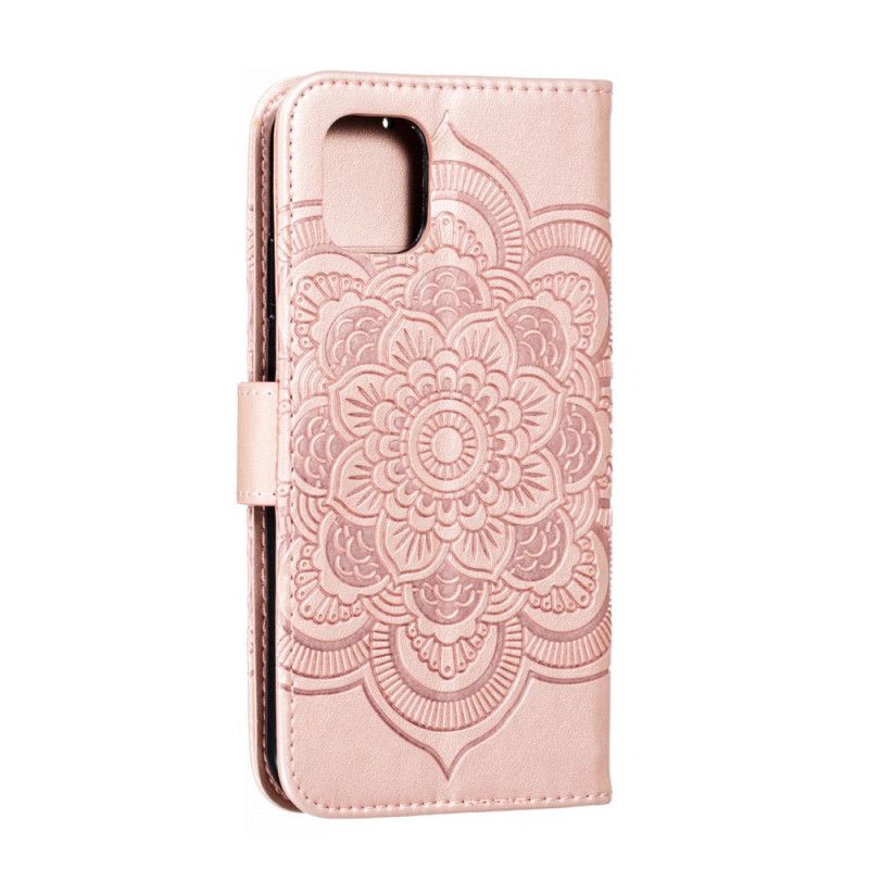 Folio Deksel iPhone 11 Svart Hel Mandala Med Tanga