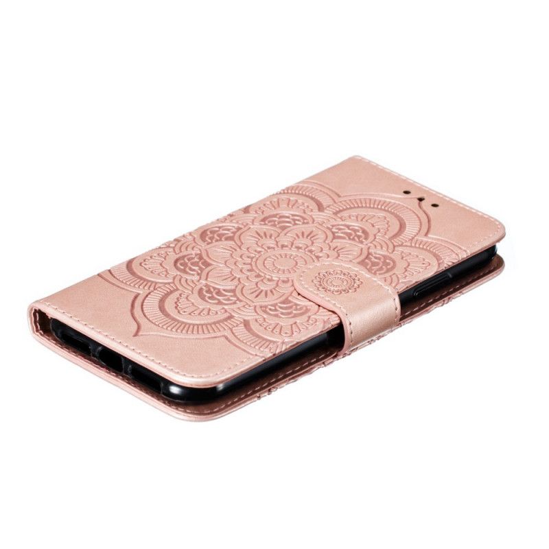 Folio Deksel iPhone 11 Svart Hel Mandala Med Tanga