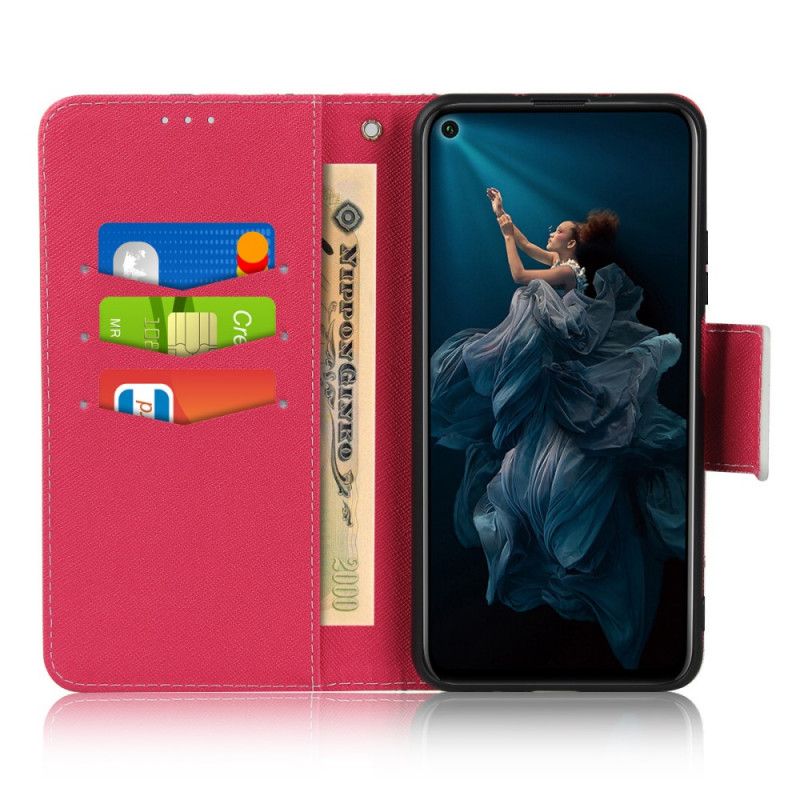 Folio Deksel Honor 20 Magenta Stropper