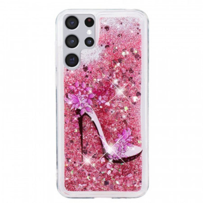 Deksel Til Samsung Galaxy S22 Ultra 5G Glitter Pumpe