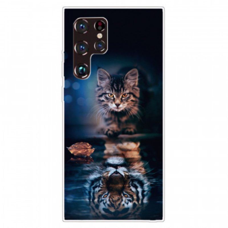 Deksel Til Samsung Galaxy S22 Ultra 5G Kattens Refleksjon