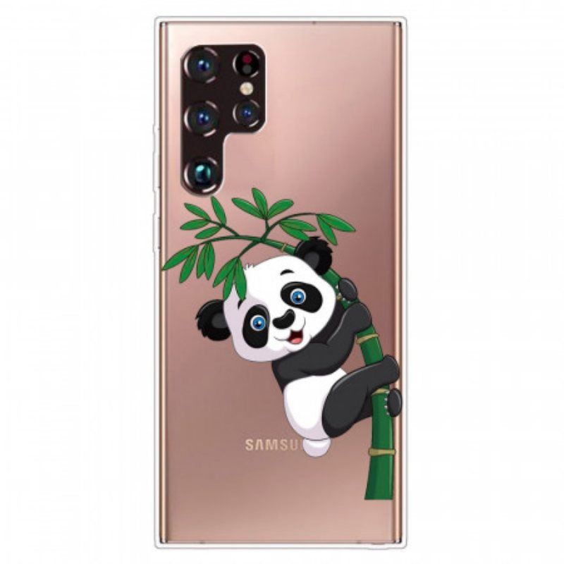 Deksel Til Samsung Galaxy S22 Ultra 5G Panda På Bambus