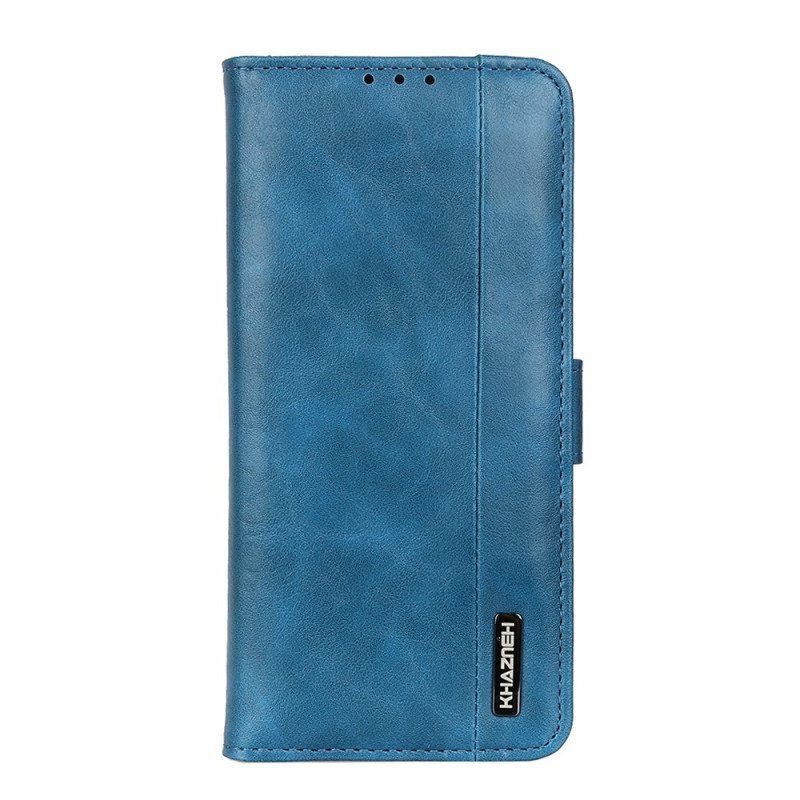 Folio Deksel Til Samsung Galaxy S22 Ultra 5G Faux Leather Elegance Khazneh