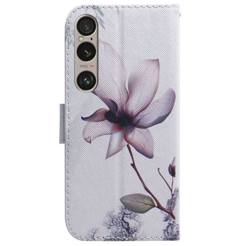 Folio Deksel Sony Xperia 1 Vi Rosa Blomst