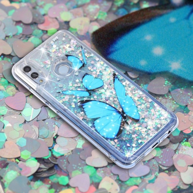 Deksel Honor 10 Lite Mobildeksel Glitterflygende Sommerfugler