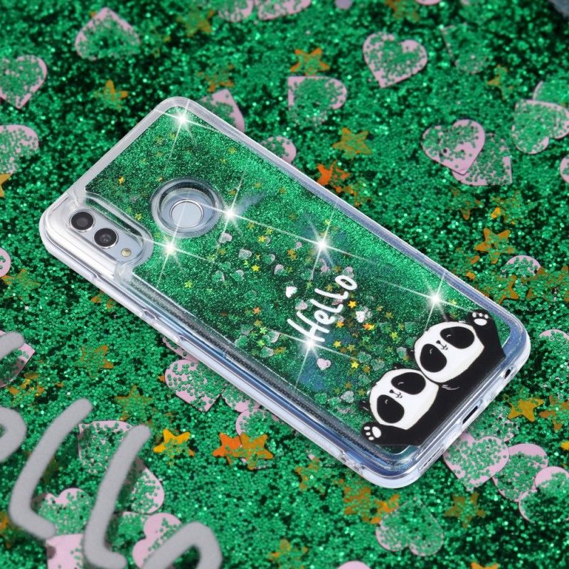 Deksel Honor 10 Lite Mobildeksel Hallo Panda Glitter