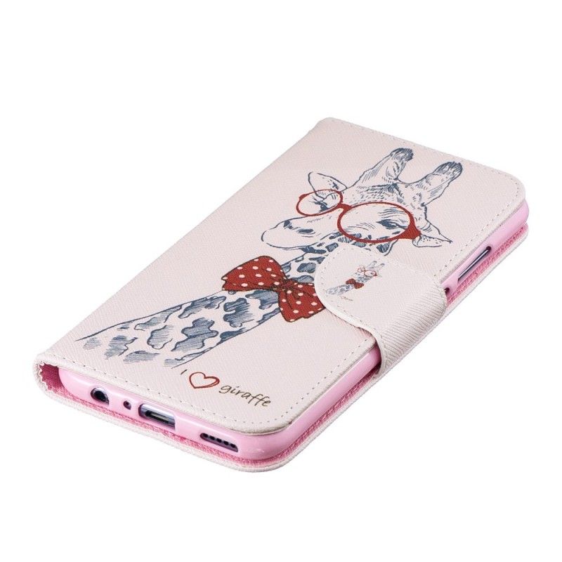 Folio Deksel Honor 10 Lite Huawei P Smart 2019 Nerd Giraffe Anti-fall