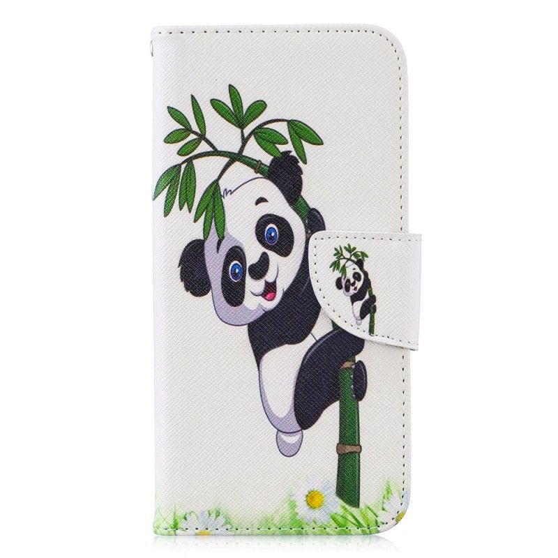 Folio Deksel Honor 10 Lite Panda På Bambus