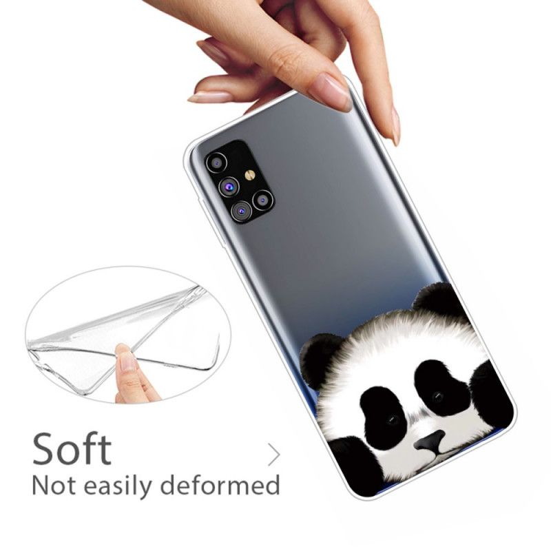 Deksel for Samsung Galaxy M51 Gjennomsiktig Panda