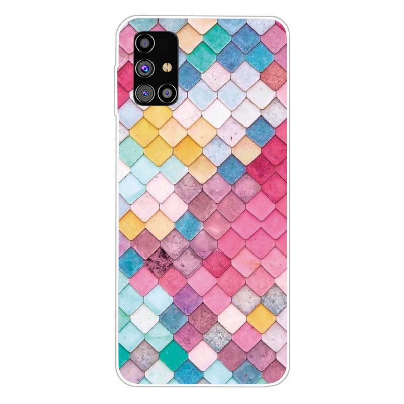 Deksel for Samsung Galaxy M51 Rosa Maleri