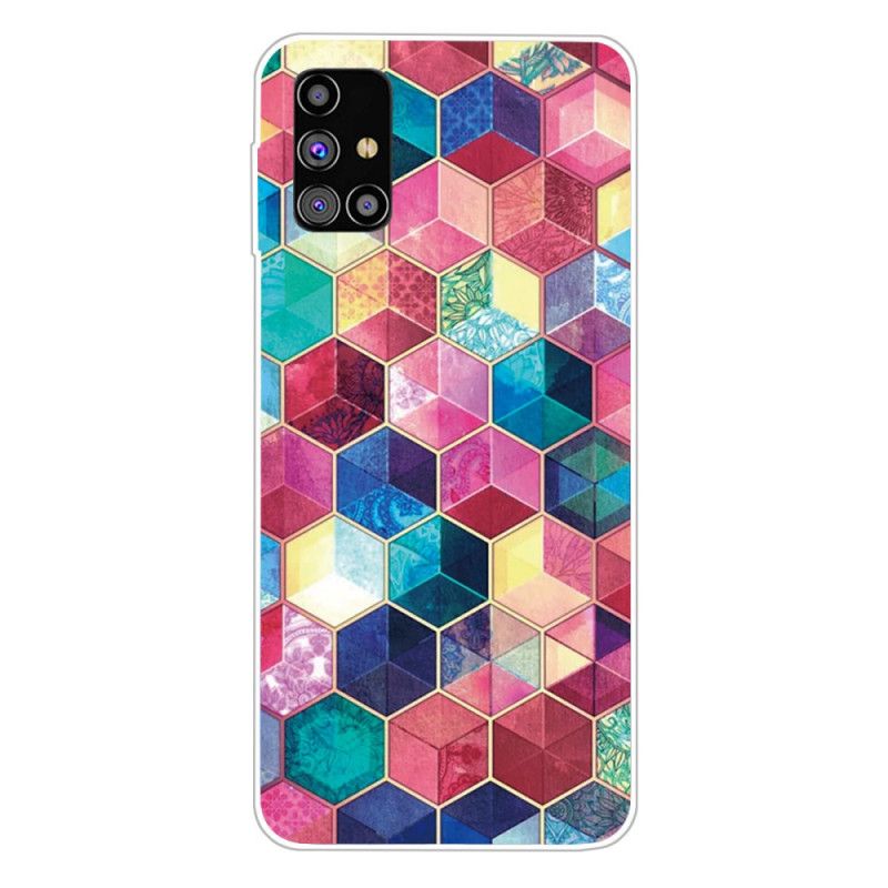 Deksel for Samsung Galaxy M51 Rosa Maleri