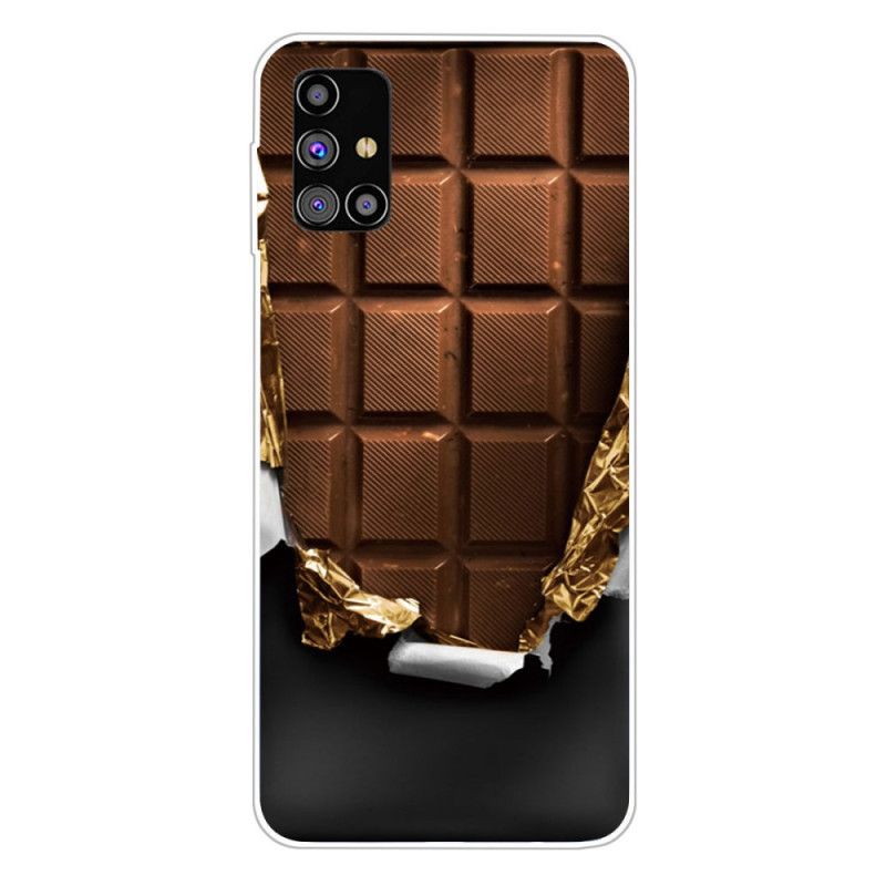 Deksel Samsung Galaxy M51 Brun Fleksibel Sjokolade