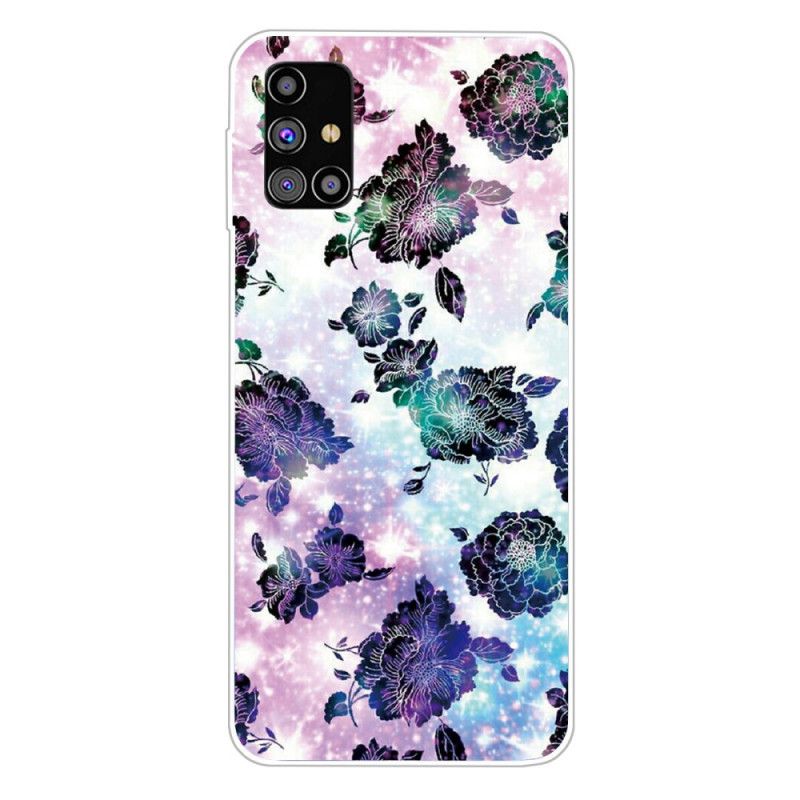 Deksel Samsung Galaxy M51 Fargerike Årgangsblomster