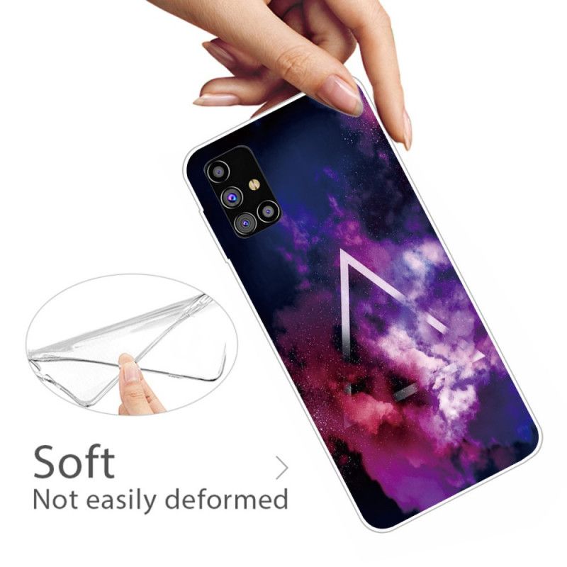 Deksel Samsung Galaxy M51 Grå Fleksibel Geometri