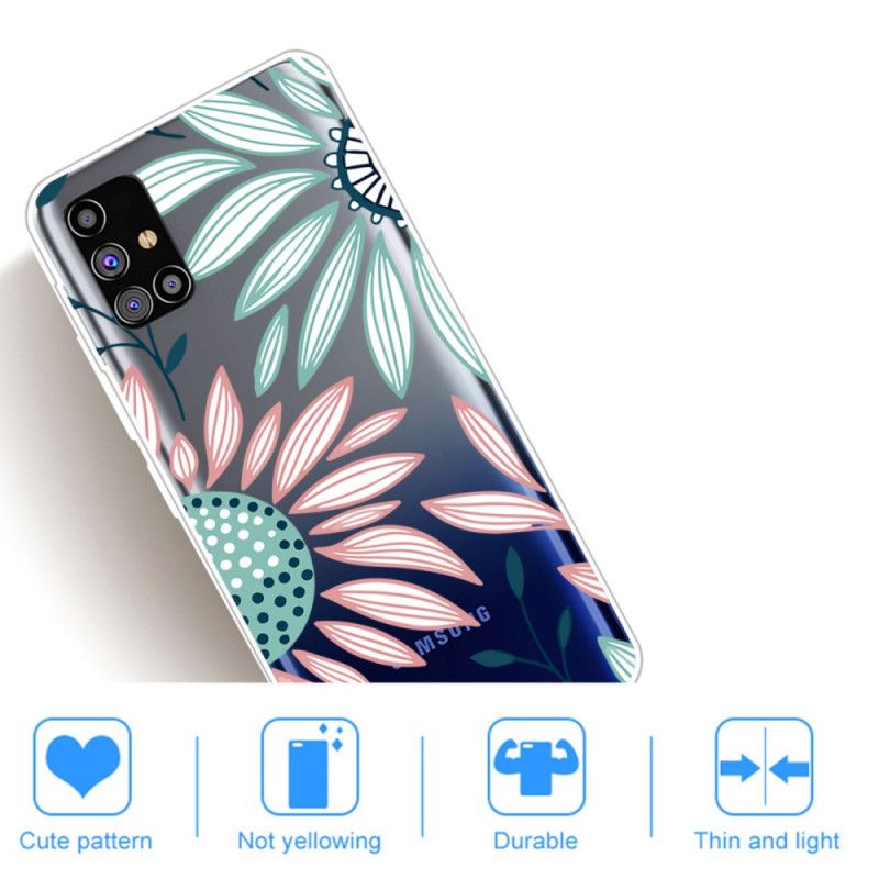 Deksel Samsung Galaxy M51 Grønn Premium Blomster Beskyttelse