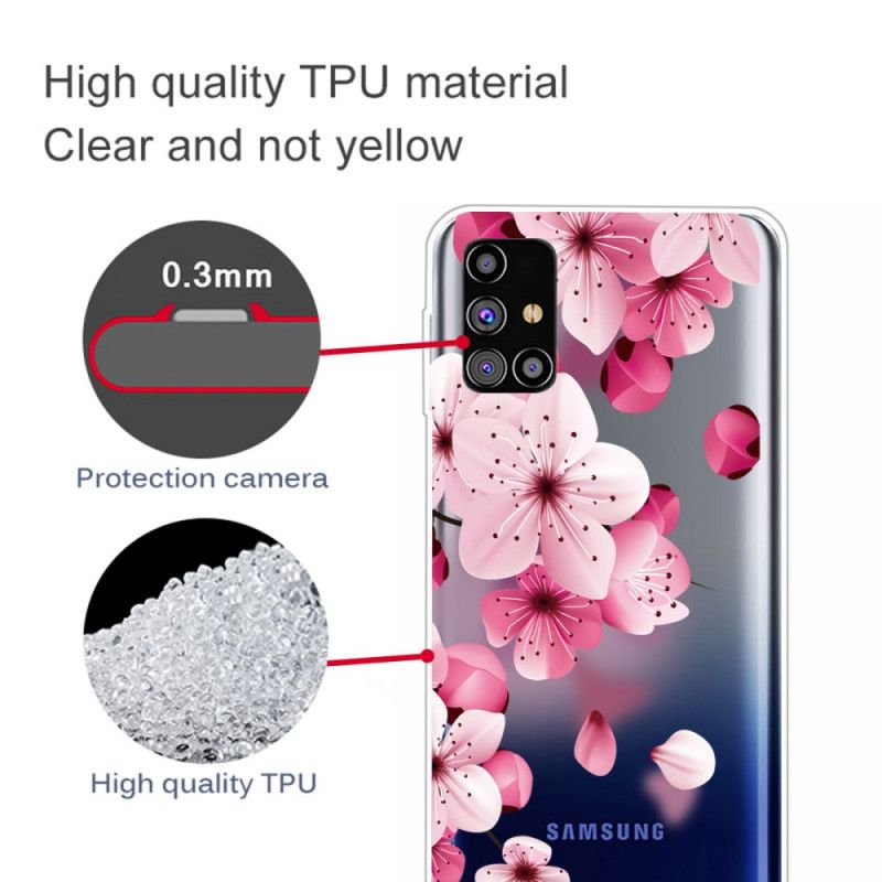 Deksel Samsung Galaxy M51 Mobildeksel Små Rosa Blomster