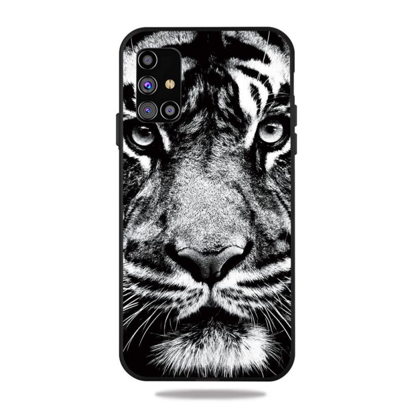 Deksel Samsung Galaxy M51 Mobildeksel Svart Og Hvit Tiger