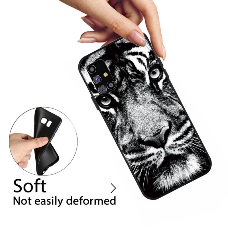 Deksel Samsung Galaxy M51 Mobildeksel Svart Og Hvit Tiger