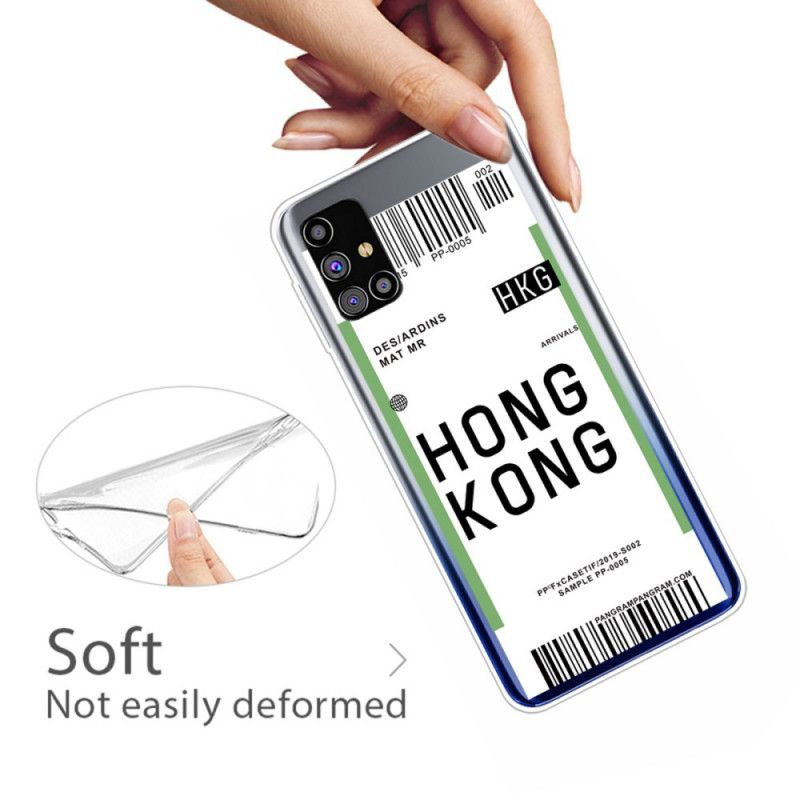 Deksel Samsung Galaxy M51 Ombordstigningskort Til Hong Kong