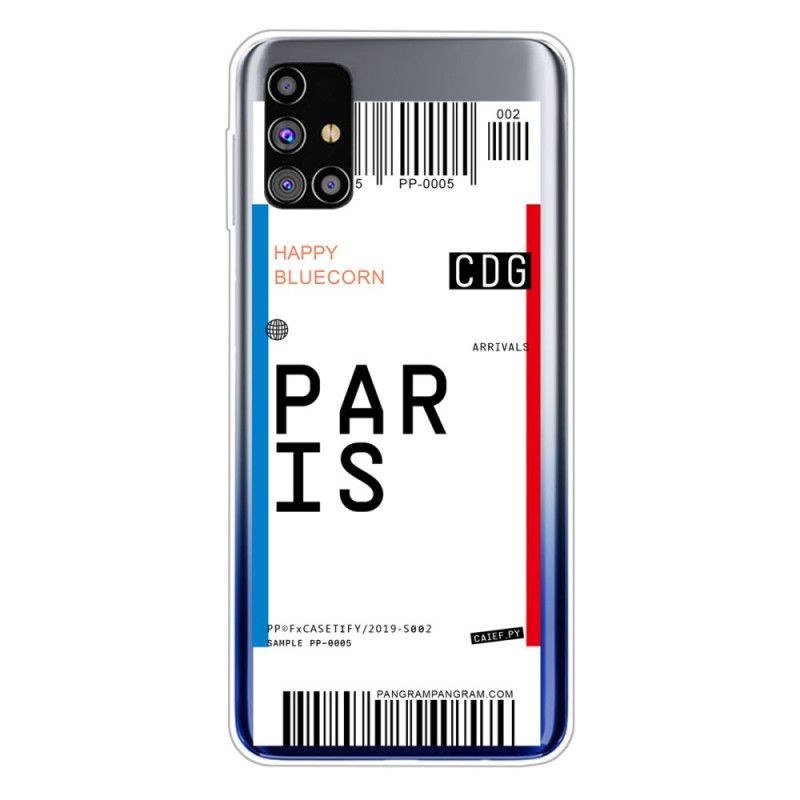 Deksel Samsung Galaxy M51 Ombordstigningskort Til Paris