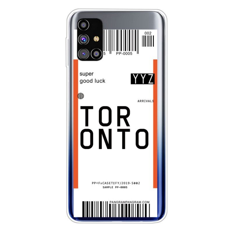 Deksel Samsung Galaxy M51 Ombordstigningskort Til Toronto