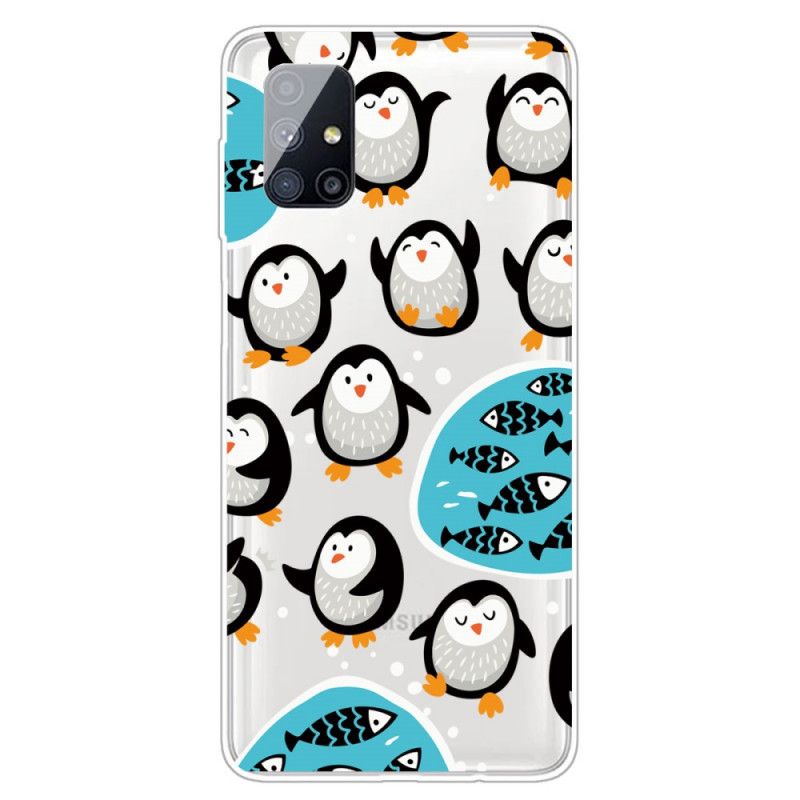 Deksel Samsung Galaxy M51 Pingviner Og Fisk Beskyttelse