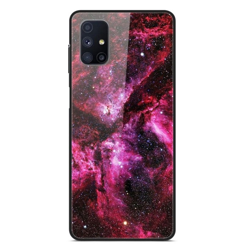 Deksel Samsung Galaxy M51 Rosa Herdet Glass